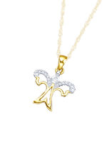 Schutzengel-Anhänger mit 15 Diamanten 