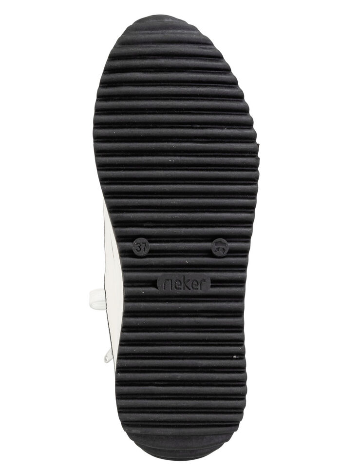 Rieker Schnür-Bootie in Leo-Print oder Denim-Style BLEU-WEISS