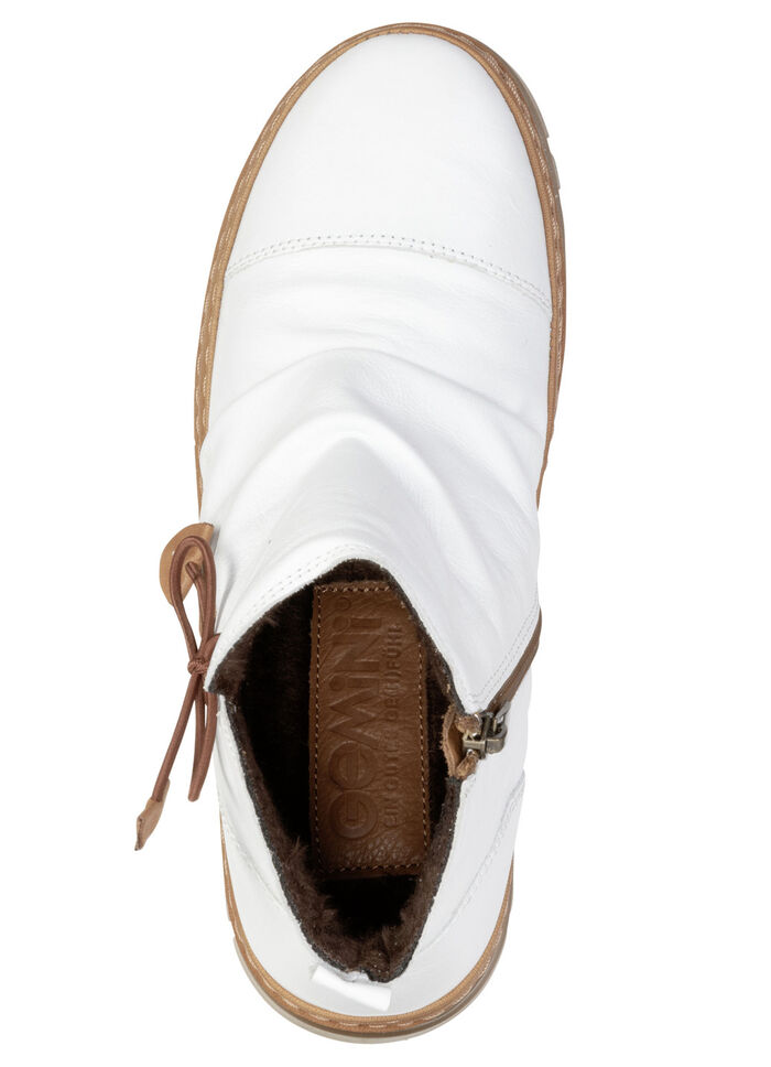 Gemini, modische Damen-Boots, Weite G, Winterschuhe,  mit herausnehmbarem Fußbett WEISS