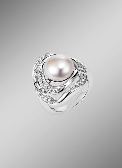 Damenring mit S&uuml;&szlig;wasser-Zuchtperlen 