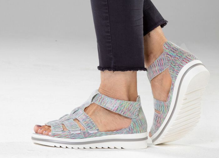 Waldl&auml;ufer, bequeme Damen-Sandalen, Weite H, mit herausnehmbarem Fu&szlig;bett 