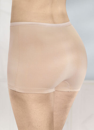 Viererpack Pants mit dezent gl&auml;nzendem Elastikbund  