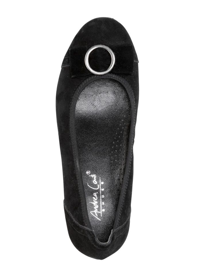 Andrea Conti, schicke Damen-Pumps, mit Gummizug SCHWARZ