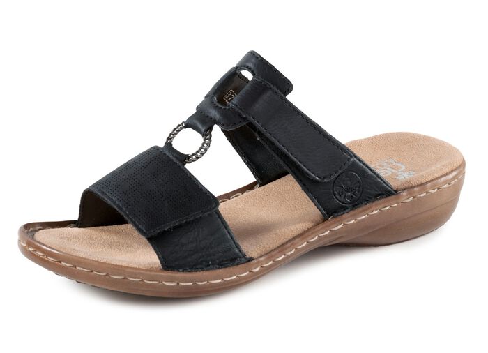Rieker Pantolette mit dezenter Pr&auml;gung und Metallschmuck 
