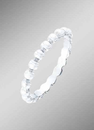 Zeitloser Damenring in Weißgold 