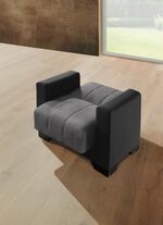 Moderne Polsterm&ouml;bel mit Zierkissen SCHWARZ-GRAU