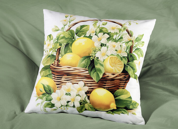Kissenbezug Zitronen mit Reißverschluss 