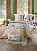 Fein-Renforcé Bettwäsche-Garnitur aus 100% Baumwolle BUNT