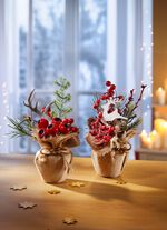 Gesteck im Jutesack  2er-Set 