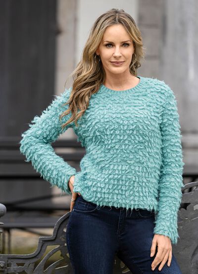 Pullover mit Effektgarn 