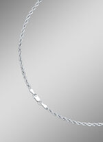 Stilvolle Kordel-Halskette in Weißgold 