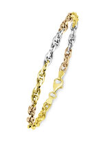 Armband in Tricolor mit Karabiner 