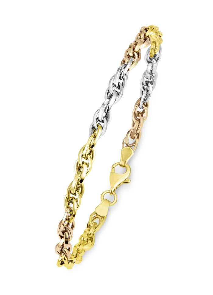 Armband in Tricolor mit Karabiner 