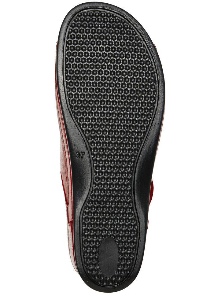 Gemini Pantolette mit dekorativem Gummizug ROT
