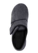 Klassische Herren-Hausschuhe, mit Klettverschluss ANTHRAZIT