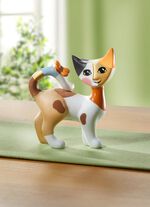 Von Hand gefertigt Katze aus Biskuitporzellan 