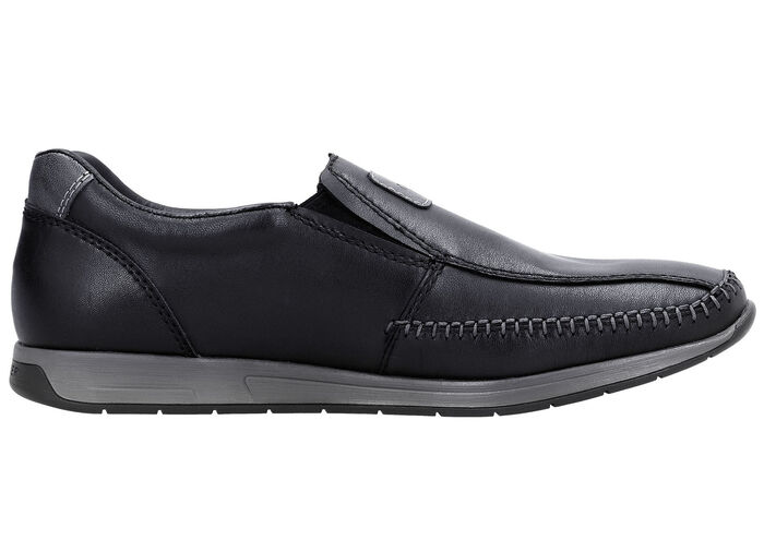 Rieker Slipper aus Nappaleder SCHWARZ