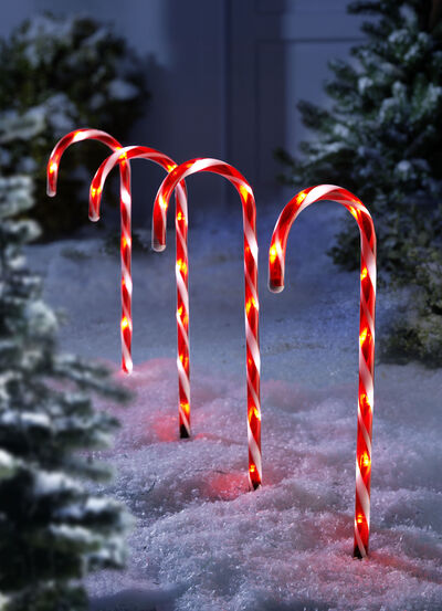 LED-Zuckerstangen, 4er-Set, mit Timerfunktion 