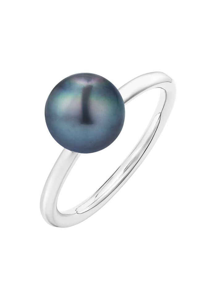 Eleganter Damenring mit Tahiti-Zuchtperle 