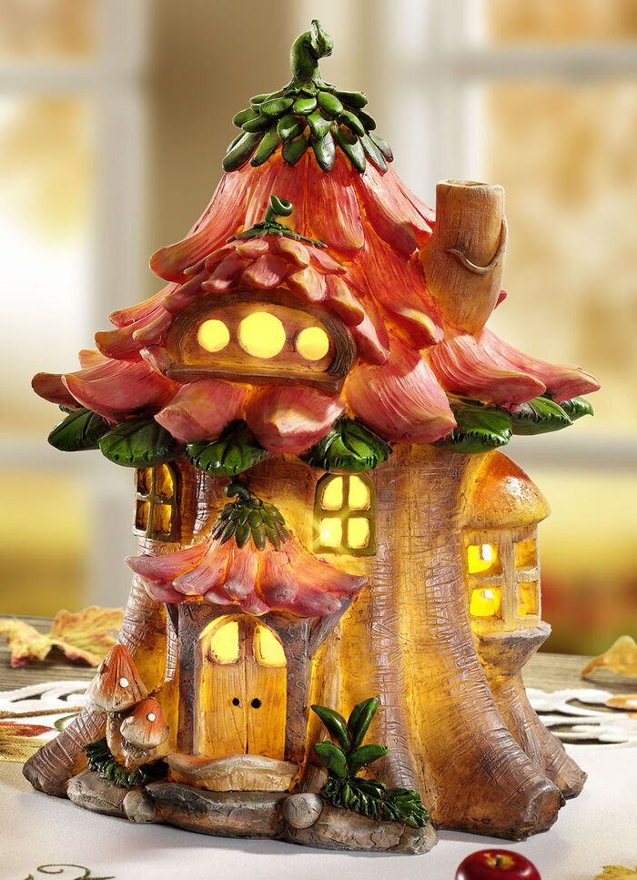 Beleuchtetes Zwergenhaus LED-Beleuchtung BUNT