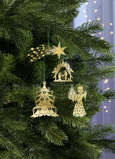 4-teiliges Aufhänger-Set aus Messing 