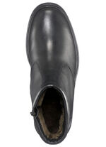 Stiefelette aus molligem Lammfellfutter SCHWARZ
