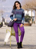 Pullover mit Alpaka und tollem Farbverlauf LILA-GRÜN-MULTICOLOR