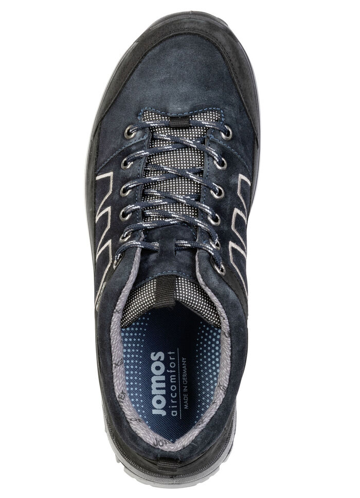 Atmungsaktive Herren-Schn&uuml;rschuhe, Weiite K, mit herausnehmbarem Fu&szlig;bett DUNKELBLAU-SCHWARZ