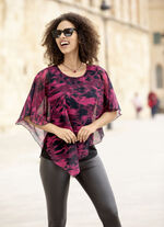 Poncho-Tunika mit eingearbeitetem Top 