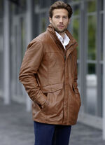 Lederjacke mit Doppeltaschen 