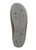 Textil-Pantoffel mit herausnehmbarem Fußbett GRAU