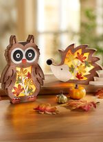 Beleuchtete Holz-Figuren, 2er-Set 