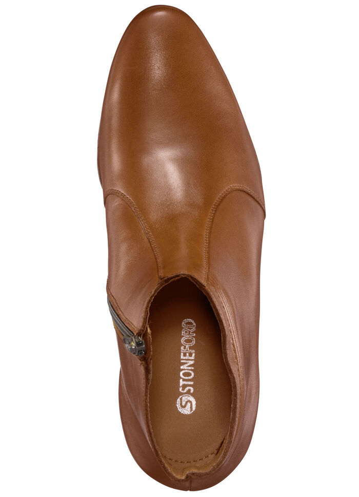 Stiefelette mit Innenreißverschluss COGNAC