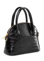 Laurina Mini-Tasche mit Reptilpr&auml;gung SCHWARZ