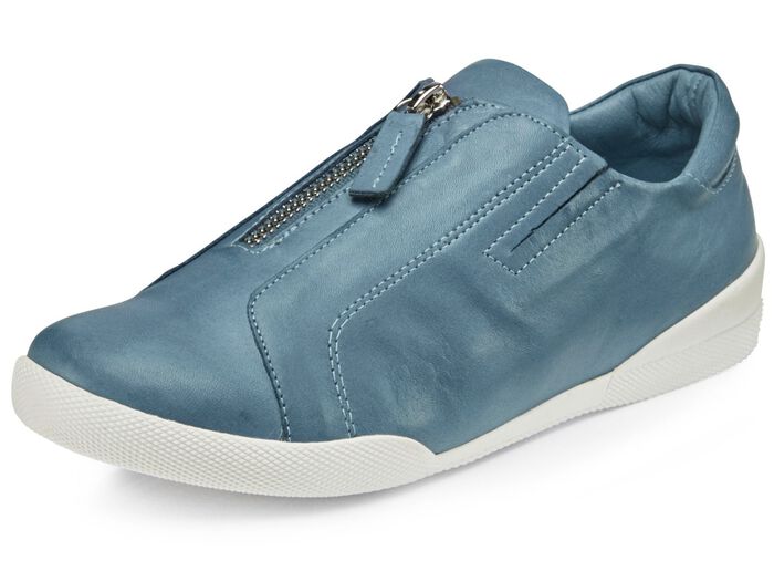 Andrea Conti Slipper mit praktischem Rei&szlig;verschluss BLEU