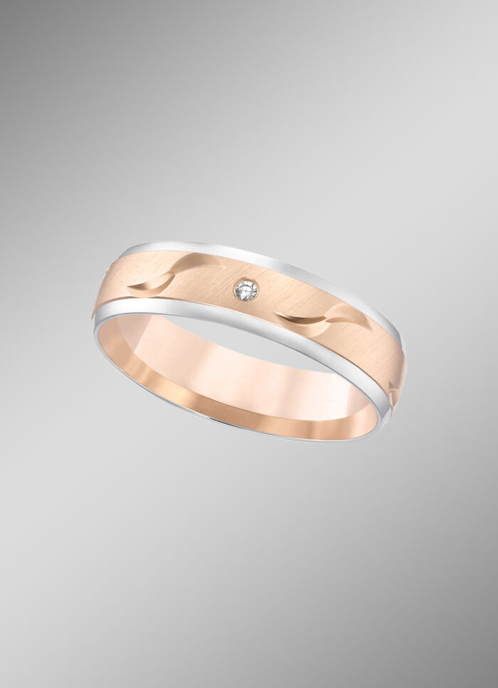 Schick in Bicolor: Beliebter Trauring in Roségold 