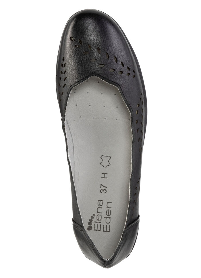 ELENA EDEN, stilvolle Damen-Pumps, Weite H, mit herausnehmbarem Fußbett SCHWARZ