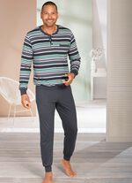 Zweierpack Schlafanz&uuml;ge mit Knopfleiste und B&uuml;ndchenabschl&uuml;ssen 