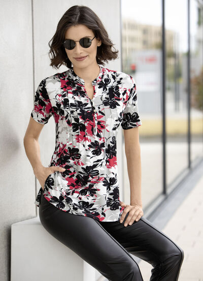 Shirt-Tunika mit Elastan 