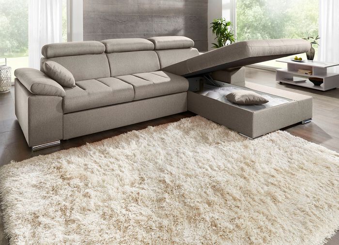Polsterecke mit Bettfunktion CREME