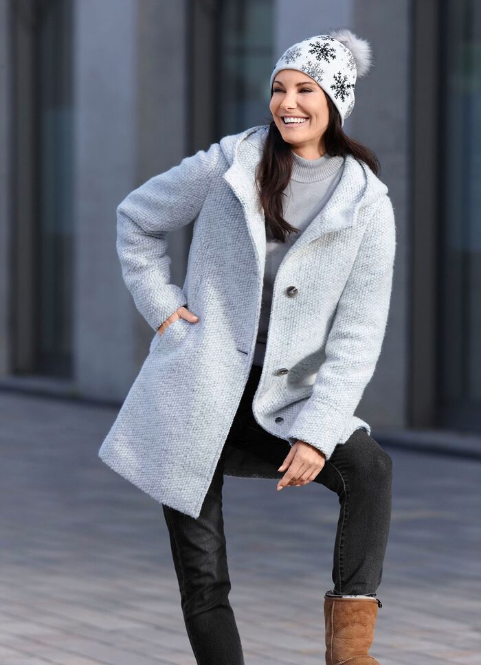 Jacke mit fester Kapuze 