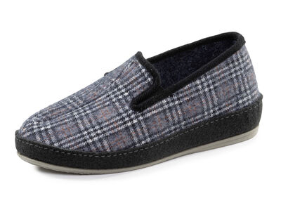 Textil-Hausschuh mit anatomisch geformtem Fußbett 