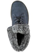Waldl&auml;ufer Schn&uuml;r-Stiefelette mit kuscheligem Webpelzkragen JEANSBLAU