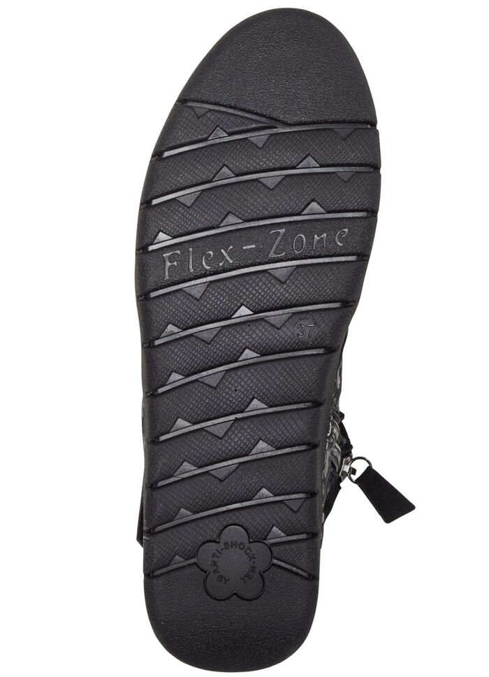 ELENA EDEN Schnür-Bootie aus Veloursleder SCHWARZ