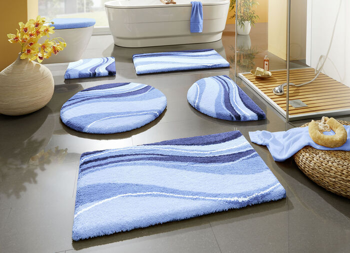 Badgarnitur von Grund mit rutschhemmender Latex-Rückseite BLAU