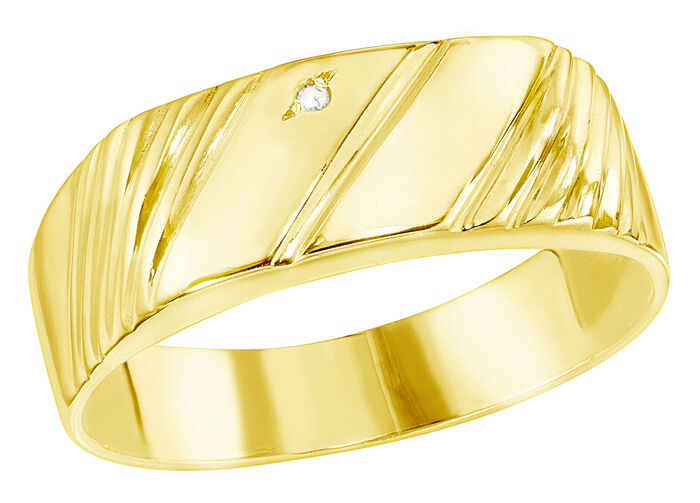 Edler Herrenring mit Diamant 