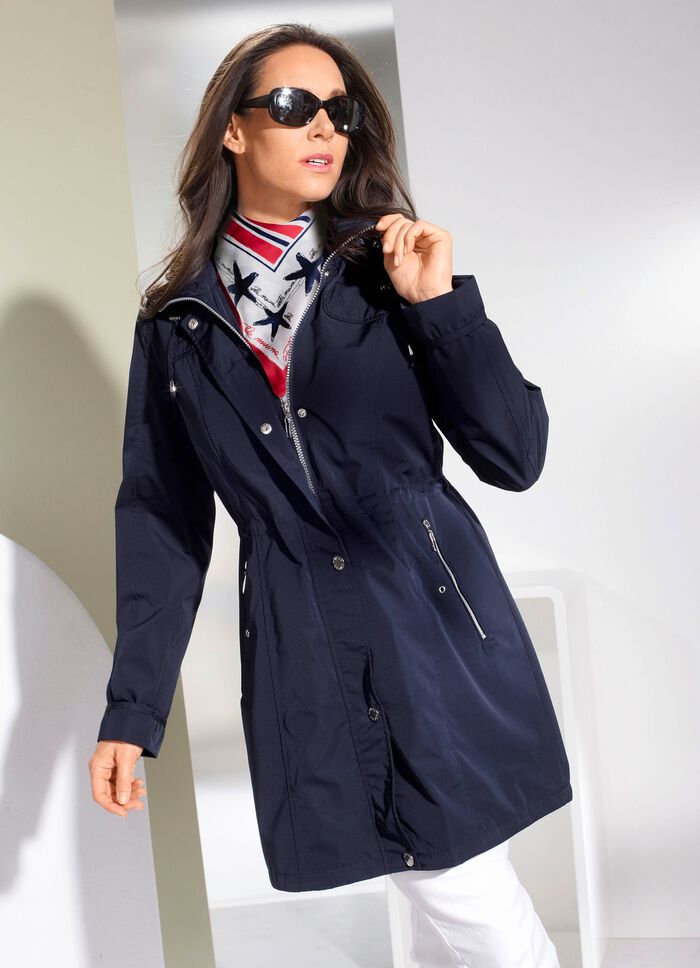 Funktions-Kurzmantel mit abnehmbarer Kapuze 