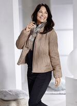 Kurzjacke aus Veloursleder-Imitat 