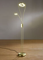 LED-Deckenfluter mit Lesearm MESSING MATT