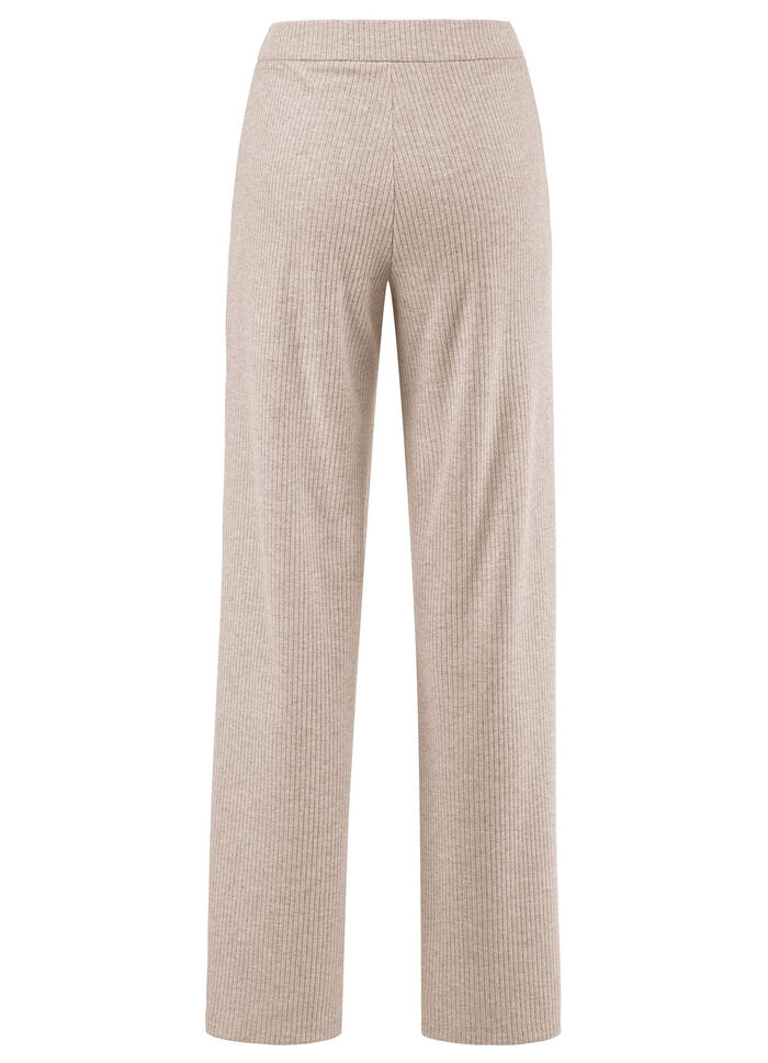 Hose in Palazzo-Form BEIGE MELIERT